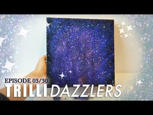 Load and play video in Gallery viewer, Glitter Reveal Video of Chadwick Boseman / Black Panther artwork made with only glitter portrait by artist TRILLI
